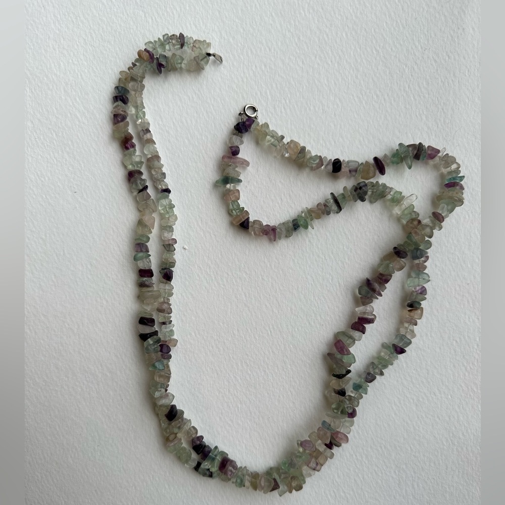 Multicolored 22” Two Strand Rock Bead Necklace